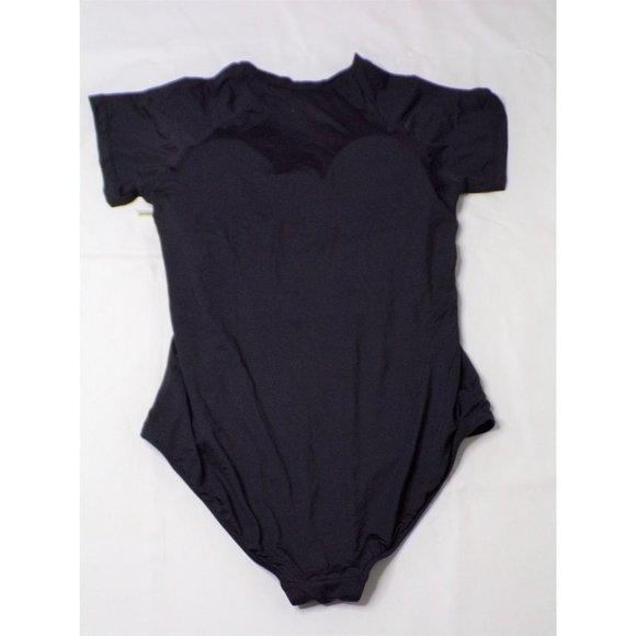 SEA LEVEL Short Sleeve Multifit Zip Front Swimsuit Black 12 NEW - Picture 8 of 8